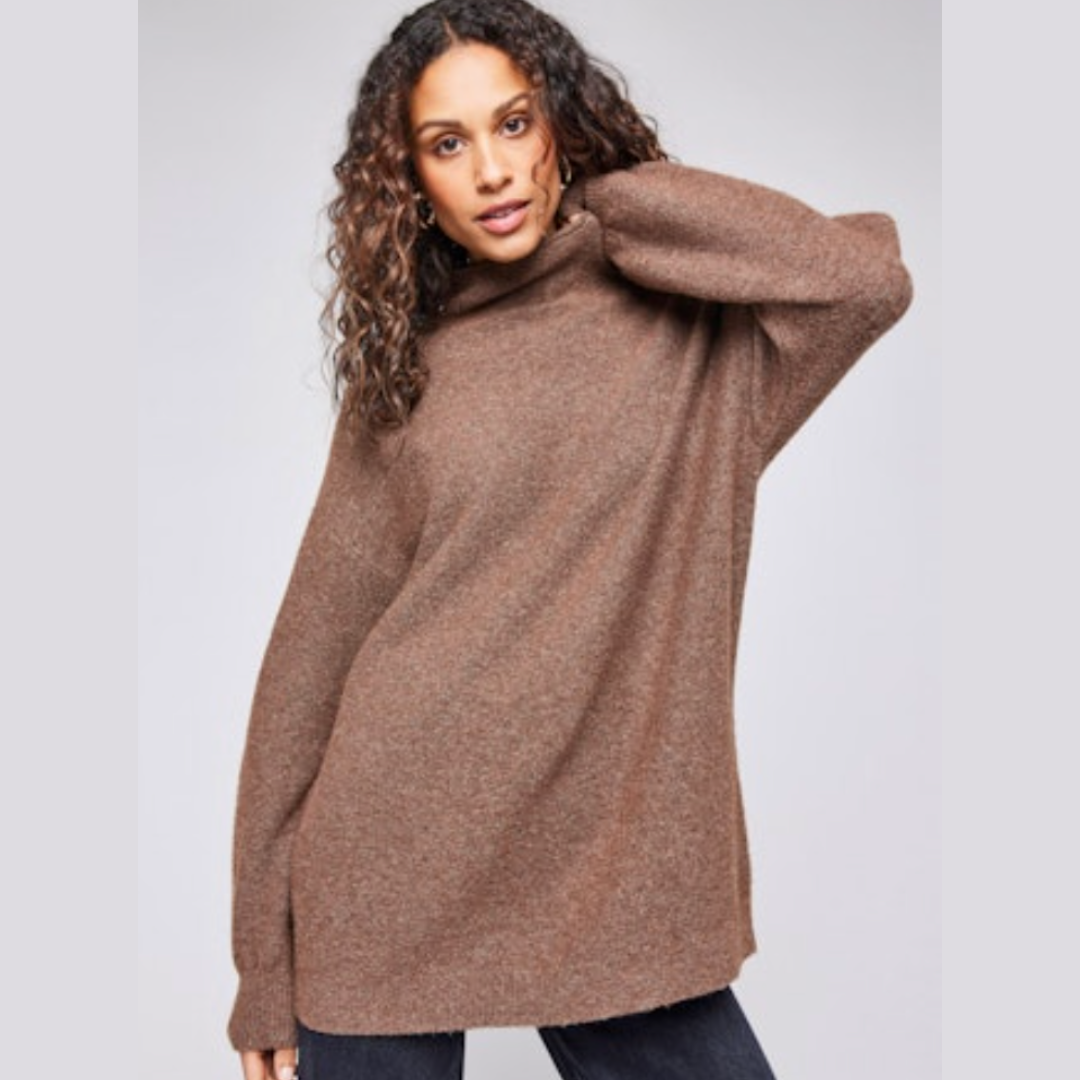 The Jones Mock Neck Pullover Sweater