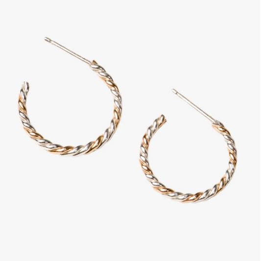 ABLE Two-Tone Twist Hoops