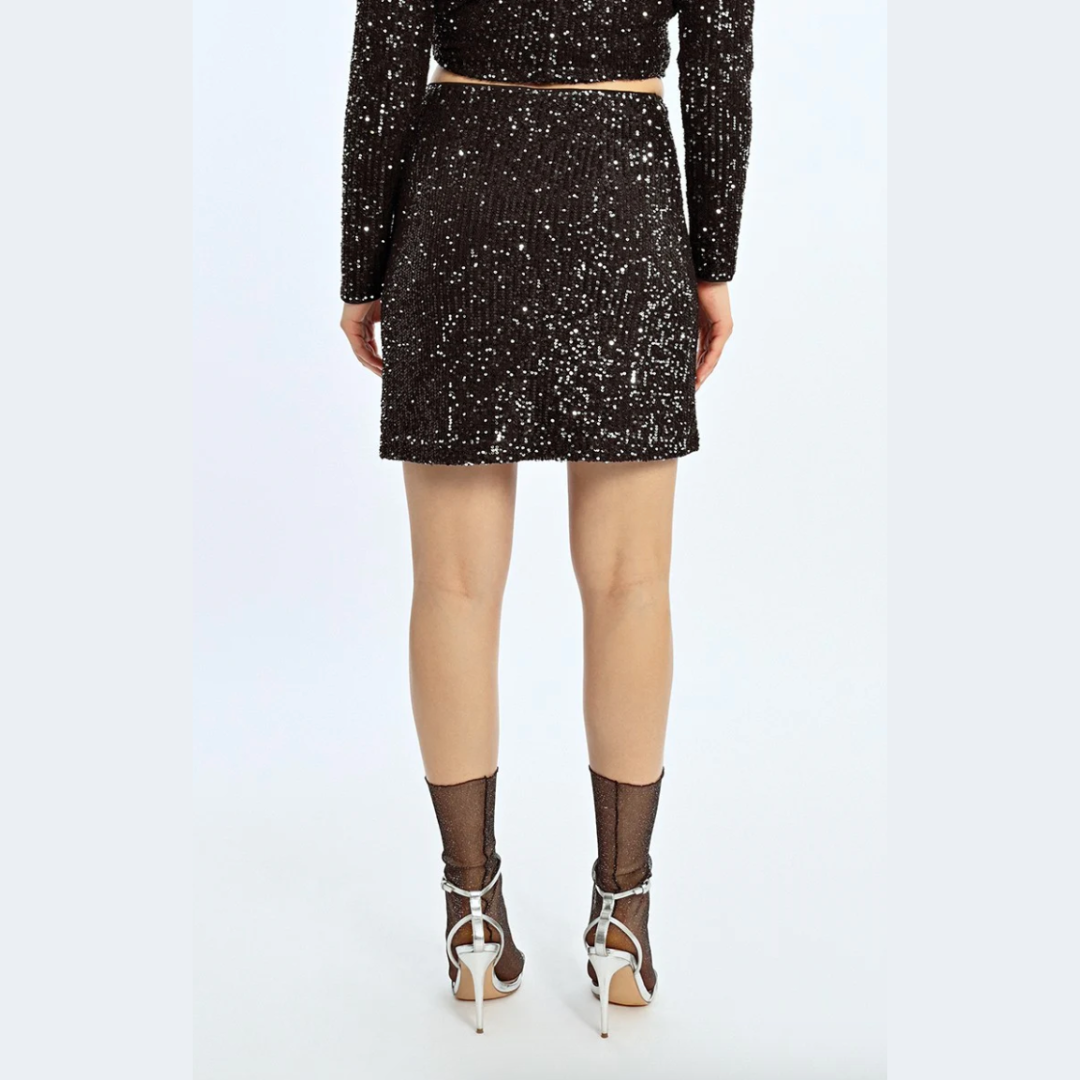 Sequin Stretch Mini Skirt