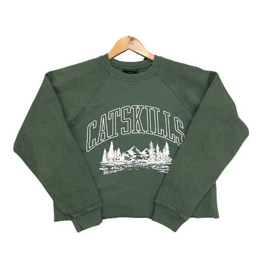 Catskills Vintage Raw Hem Crew